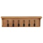 vidaXL Wandgarderobe 60x16x16 cm Massivholz Eiche vidaXL Wandgarderobe 60x16x16 cm Massivholz Eiche