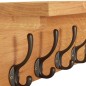 vidaXL Wandgarderobe 60x16x16 cm Massivholz Eiche vidaXL Wandgarderobe 60x16x16 cm Massivholz Eiche