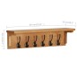 vidaXL Wandgarderobe 60x16x16 cm Massivholz Eiche vidaXL Wandgarderobe 60x16x16 cm Massivholz Eiche