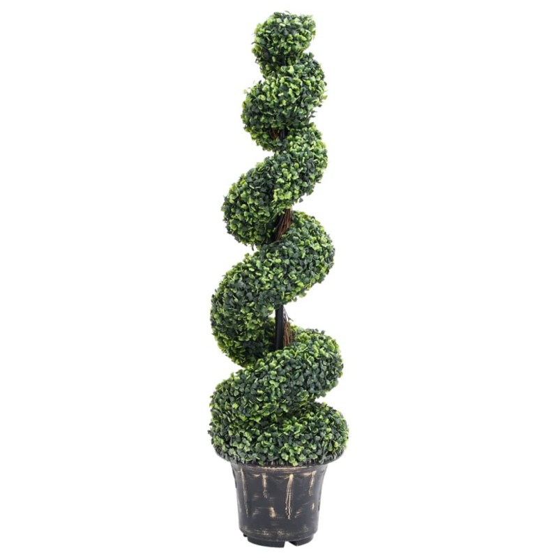 vidaXL Künstlicher Buchsbaum mit Topf Spiralform Grün 117 cm vidaXL Künstlicher Buchsbaum mit Topf Spiralform Grün 117 cm