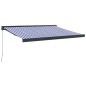 vidaXL Markise Einziehbar Blau und Weiß 3,5x2,5 m Stoff und Aluminium vidaXL Markise Einziehbar Blau und Weiß 3,5x2,5 m Stoff und Aluminium