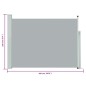 vidaXL Ausziehbare Seitenmarkise 100×500 cm Grau vidaXL Ausziehbare Seitenmarkise 100×500 cm Grau