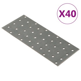 vidaXL Lochplatten 40 Stk. 2 mm 200x80 mm Verzinkter Stahl