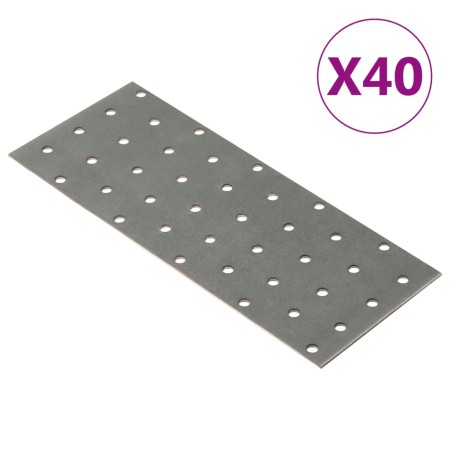 vidaXL Lochplatten 40 Stk. 2 mm 200x80 mm Verzinkter Stahl