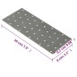 vidaXL Lochplatten 40 Stk. 2 mm 200x80 mm Verzinkter Stahl vidaXL Lochplatten 40 Stk. 2 mm 200x80 mm Verzinkter Stahl