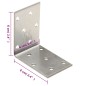 vidaXL Winkelhalterungen 40 Stk. 2 mm 60x40x60 mm Verzinkter Stahl vidaXL Winkelhalterungen 40 Stk. 2 mm 60x40x60 mm Verzinkter Stahl