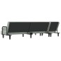 vidaXL Schlafsofa in L-Form Hellgrau 260x140x70 cm Samt vidaXL Schlafsofa in L-Form Hellgrau 260x140x70 cm Samt