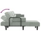 vidaXL Schlafsofa in L-Form Hellgrau 260x140x70 cm Samt vidaXL Schlafsofa in L-Form Hellgrau 260x140x70 cm Samt