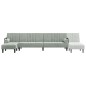 vidaXL Schlafsofa in L-Form Hellgrau 260x140x70 cm Samt vidaXL Schlafsofa in L-Form Hellgrau 260x140x70 cm Samt