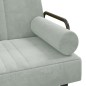 vidaXL Schlafsofa in L-Form Hellgrau 260x140x70 cm Samt vidaXL Schlafsofa in L-Form Hellgrau 260x140x70 cm Samt