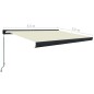 vidaXL Manuelle Kassetten-Markise 350x250 cm Creme