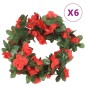 vidaXL Künstliche Blumengirlanden 6 Stk. Rot 250 cm vidaXL Künstliche Blumengirlanden 6 Stk. Rot 250 cm
