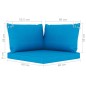 9-tlg. Garten-Lounge-Set mit Kissen Hellblau 9-tlg. Garten-Lounge-Set mit Kissen Hellblau
