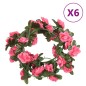 vidaXL Künstliche Blumengirlanden 6 Stk. Rosa 240 cm vidaXL Künstliche Blumengirlanden 6 Stk. Rosa 240 cm