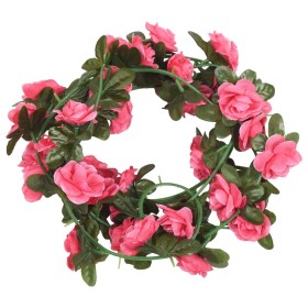 vidaXL Künstliche Blumengirlanden 6 Stk. Rosa 240 cm