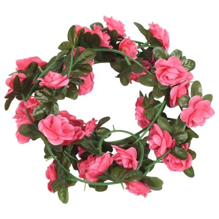 vidaXL Künstliche Blumengirlanden 6 Stk. Rosa 240 cm