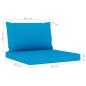 9-tlg. Garten-Lounge-Set mit Kissen Hellblau 9-tlg. Garten-Lounge-Set mit Kissen Hellblau