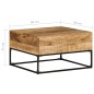 vidaXL Couchtisch 68x68x41 cm Raues Mangoholz vidaXL Couchtisch 68x68x41 cm Raues Mangoholz