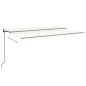 vidaXL Markise Automatisch Einziehbar 500x300 cm Creme vidaXL Markise Automatisch Einziehbar 500x300 cm Creme