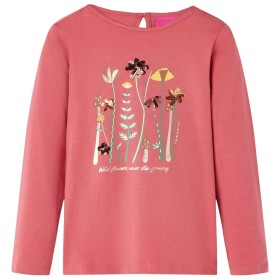 Kinder-Langarmshirt Altrosa 140