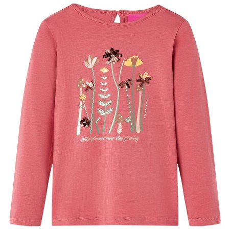Kinder-Langarmshirt Altrosa 116