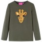 Kinder-Langarmshirt Khaki 116 Kinder-Langarmshirt Khaki 116