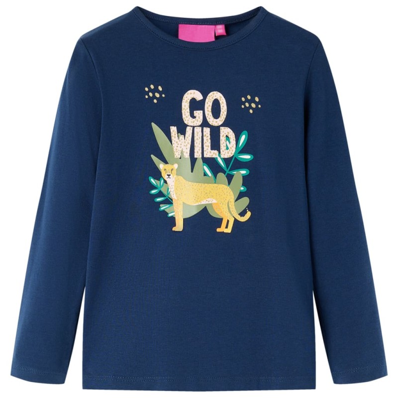 Kinder-Langarmshirt Marineblau 104 Kinder-Langarmshirt Marineblau 104