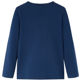 Kinder-Langarmshirt Marineblau 104