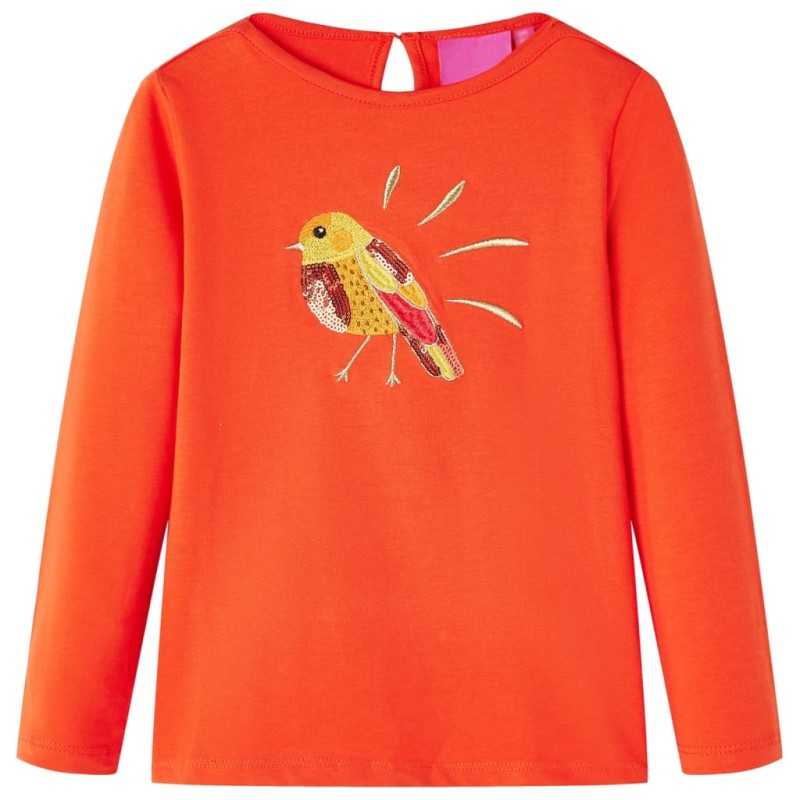 Kinder-Langarmshirt Dunkelorange 128 Kinder-Langarmshirt Dunkelorange 128