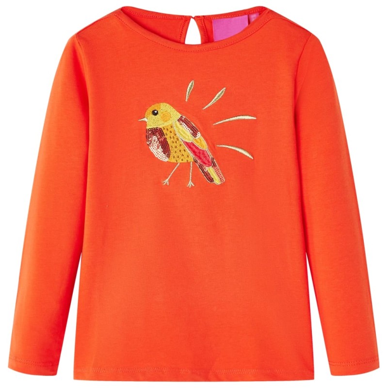 Kinder-Langarmshirt Dunkelorange 104 Kinder-Langarmshirt Dunkelorange 104