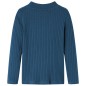 Kinder-Langarmshirt Rippstrick Marineblau 128 Kinder-Langarmshirt Rippstrick Marineblau 128