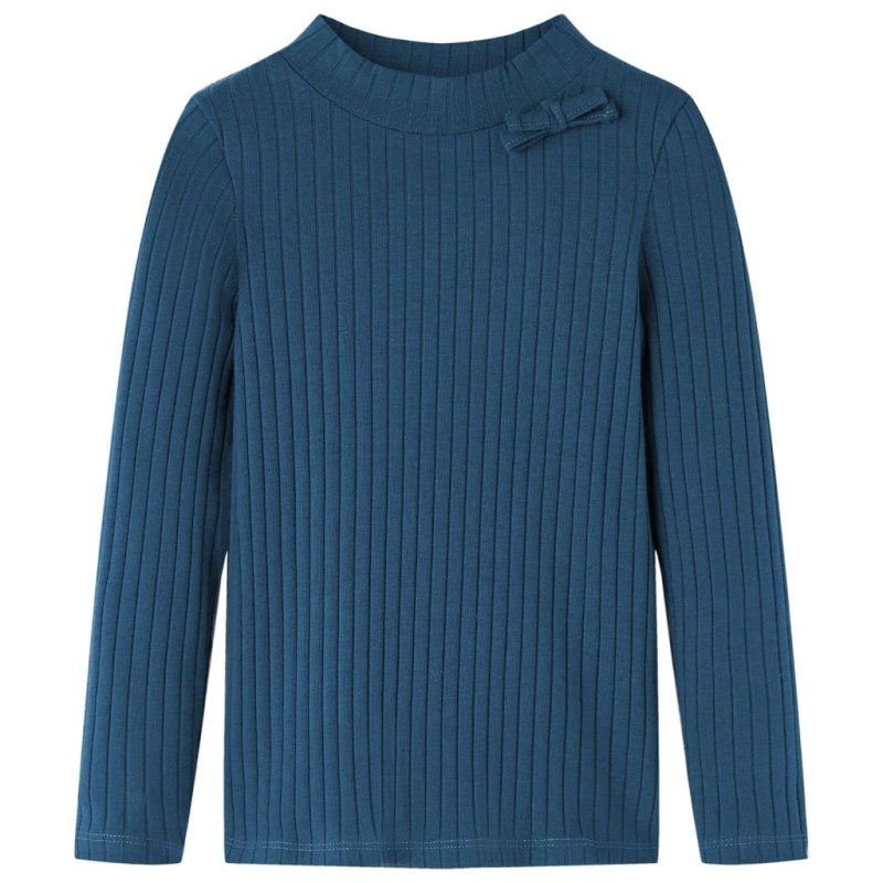 Kinder-Langarmshirt Rippstrick Marineblau 104 Kinder-Langarmshirt Rippstrick Marineblau 104