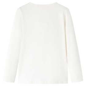 Kinder-Langarmshirt Ecru 92