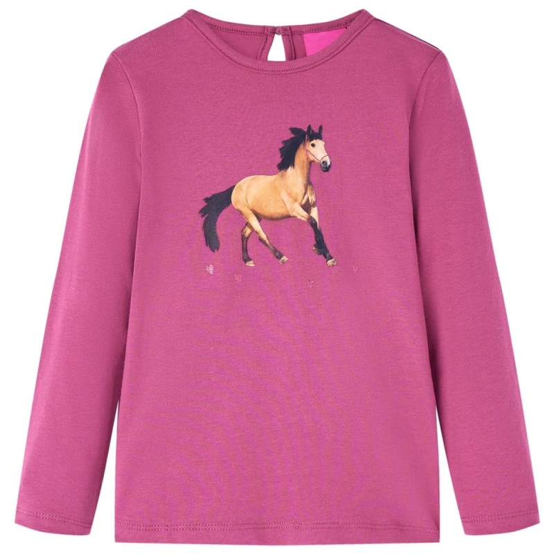 Kinder-Langarmshirt Himbeerrot 140 Kinder-Langarmshirt Himbeerrot 140