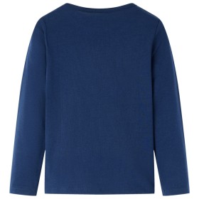 Kinder-Langarmshirt Marineblau 140