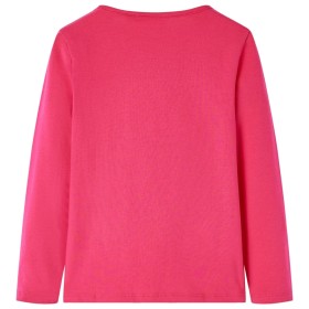 Kinder-Langarmshirt Knallrosa 140