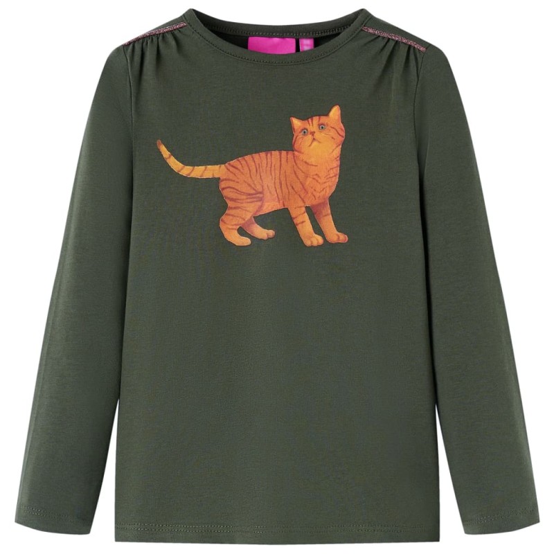Kinder-Langarmshirt Khaki 140 Kinder-Langarmshirt Khaki 140