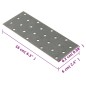 vidaXL Lochplatten 40 Stk. 2 mm 160x60 mm Verzinkter Stahl