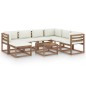 8-tlg. Garten-Lounge-Set mit Kissen in Creme 8-tlg. Garten-Lounge-Set mit Kissen in Creme