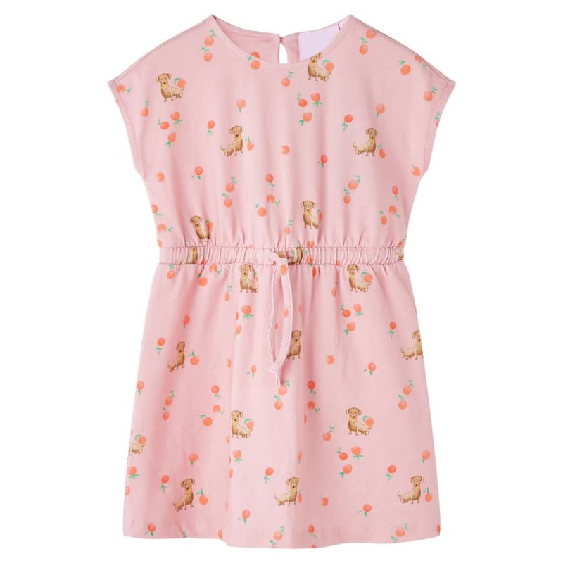 Kinderkleid mit Taillenband Hellorange 104 Kinderkleid mit Taillenband Hellorange 104