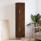 Highboard Braun Eichen-Optik 34,5x34x180 cm Holzwerkstoff Highboard Braun Eichen-Optik 34,5x34x180 cm Holzwerkstoff