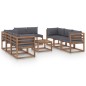 9-tlg. Garten-Lounge-Set mit Kissen Anthrazit 9-tlg. Garten-Lounge-Set mit Kissen Anthrazit