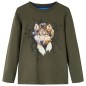 Kinder-Langarmshirt Khaki 92 Kinder-Langarmshirt Khaki 92