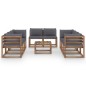 9-tlg. Garten-Lounge-Set mit Kissen Anthrazit 9-tlg. Garten-Lounge-Set mit Kissen Anthrazit