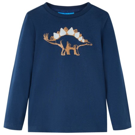 Kinder-Langarmshirt Marineblau 140