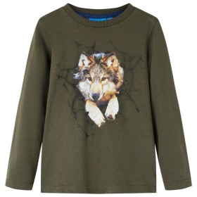 Kinder-Langarmshirt Khaki 116