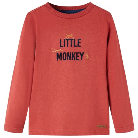 Kinder-Langarmshirt Dunkelrot 116