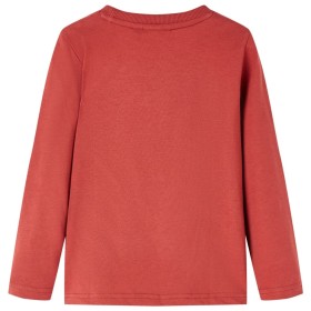 Kinder-Langarmshirt Dunkelrot 116