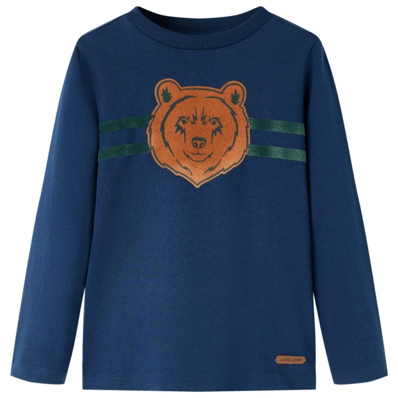 Kinder-Langarmshirt Marineblau 128 Kinder-Langarmshirt Marineblau 128
