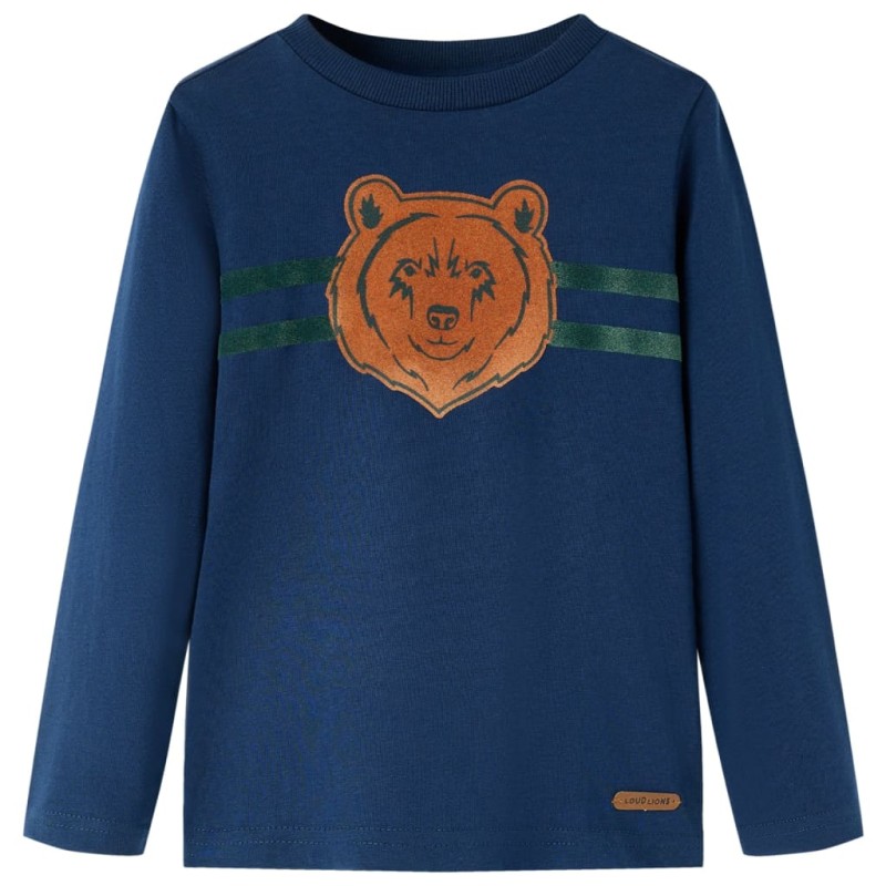 Kinder-Langarmshirt Marineblau 104 Kinder-Langarmshirt Marineblau 104